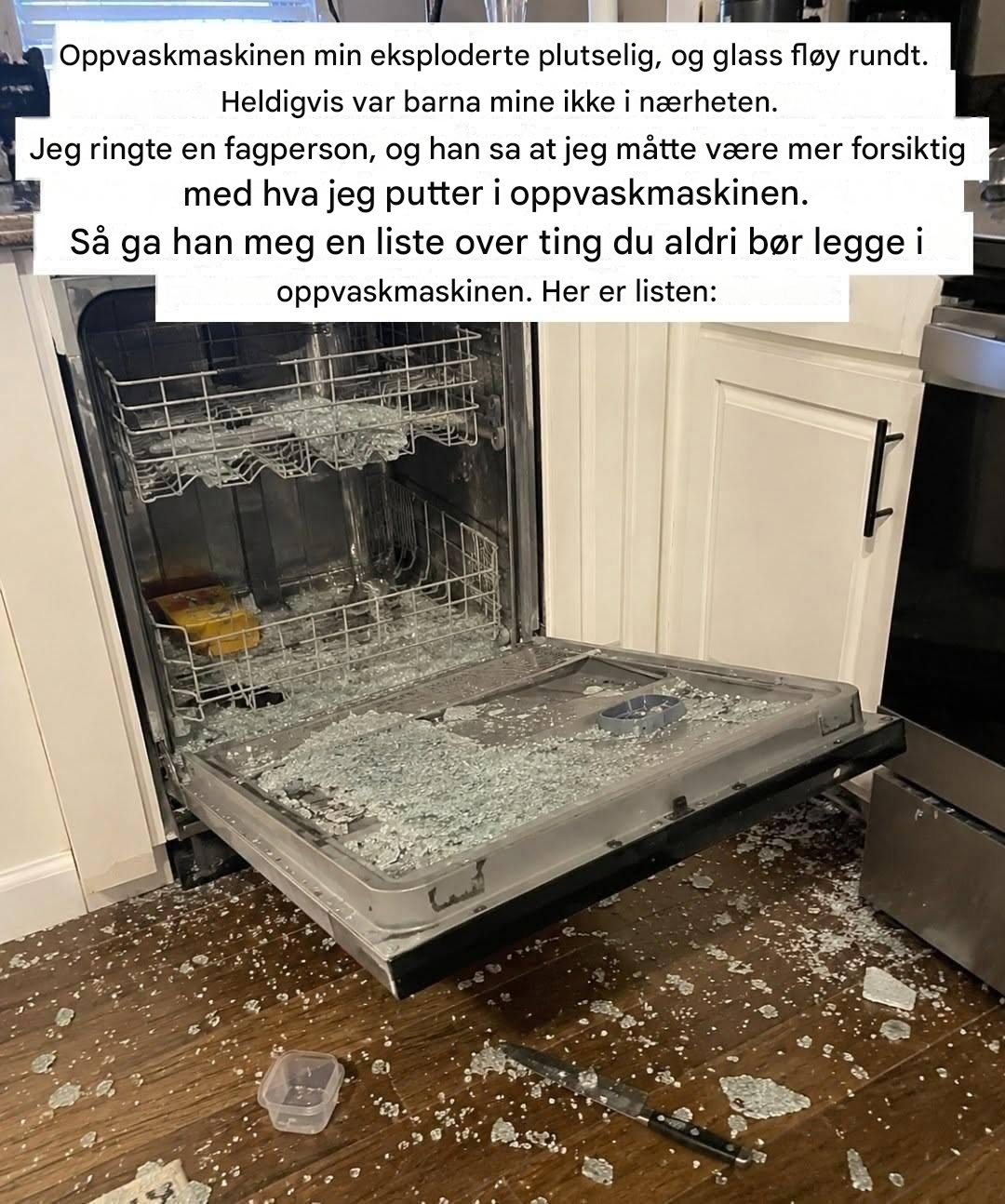 **8 ting du aldri bør legge i oppvaskmaskinen** (og hvorfor)